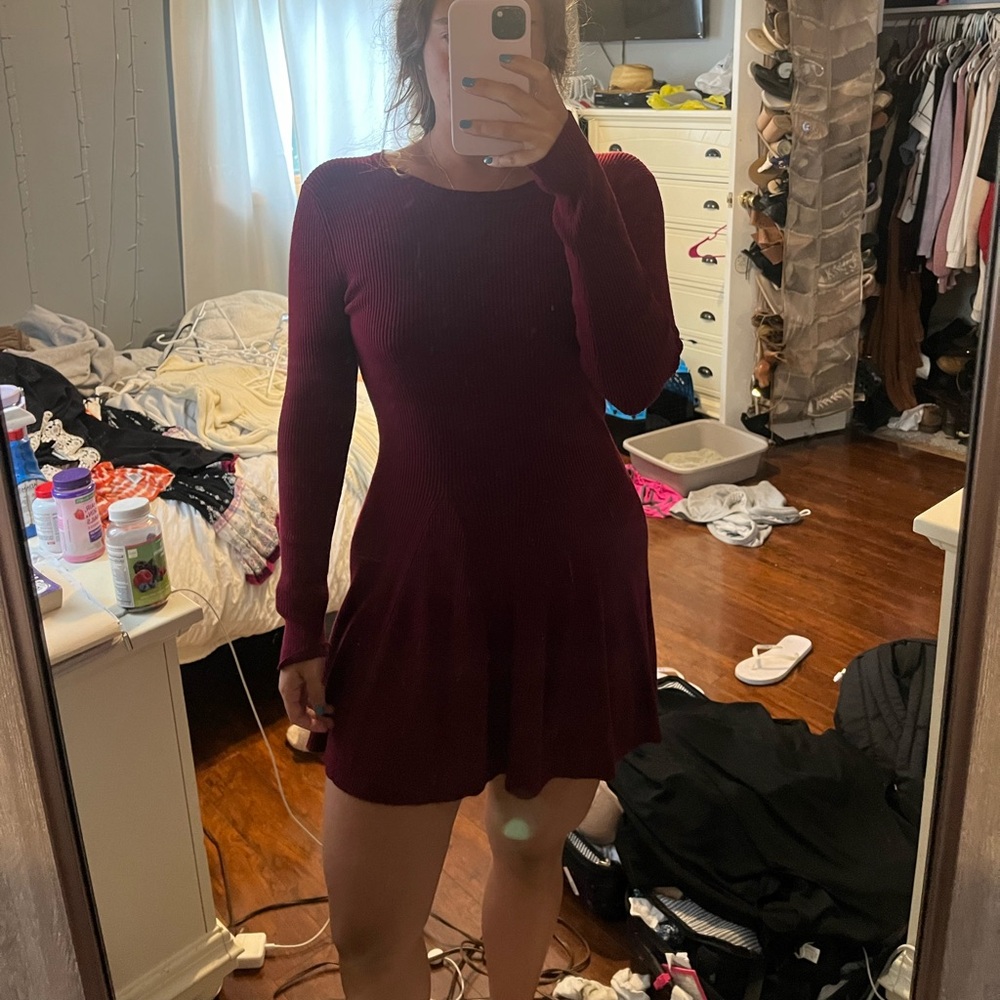 Red Sweater dress